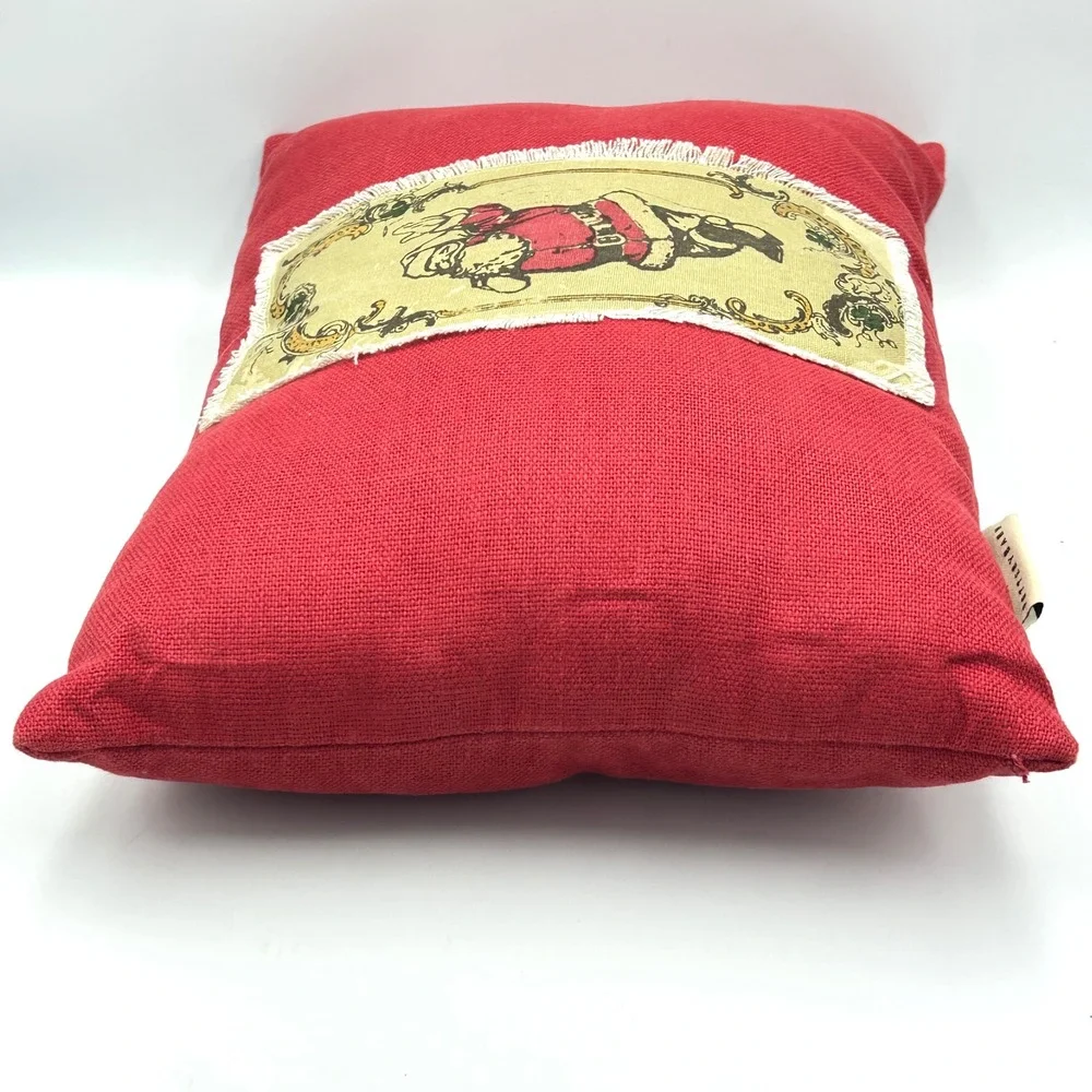 Pottery Barn Christmas Santa Claus Throw‎ Pillow Red Vintage Style Holiday Decor